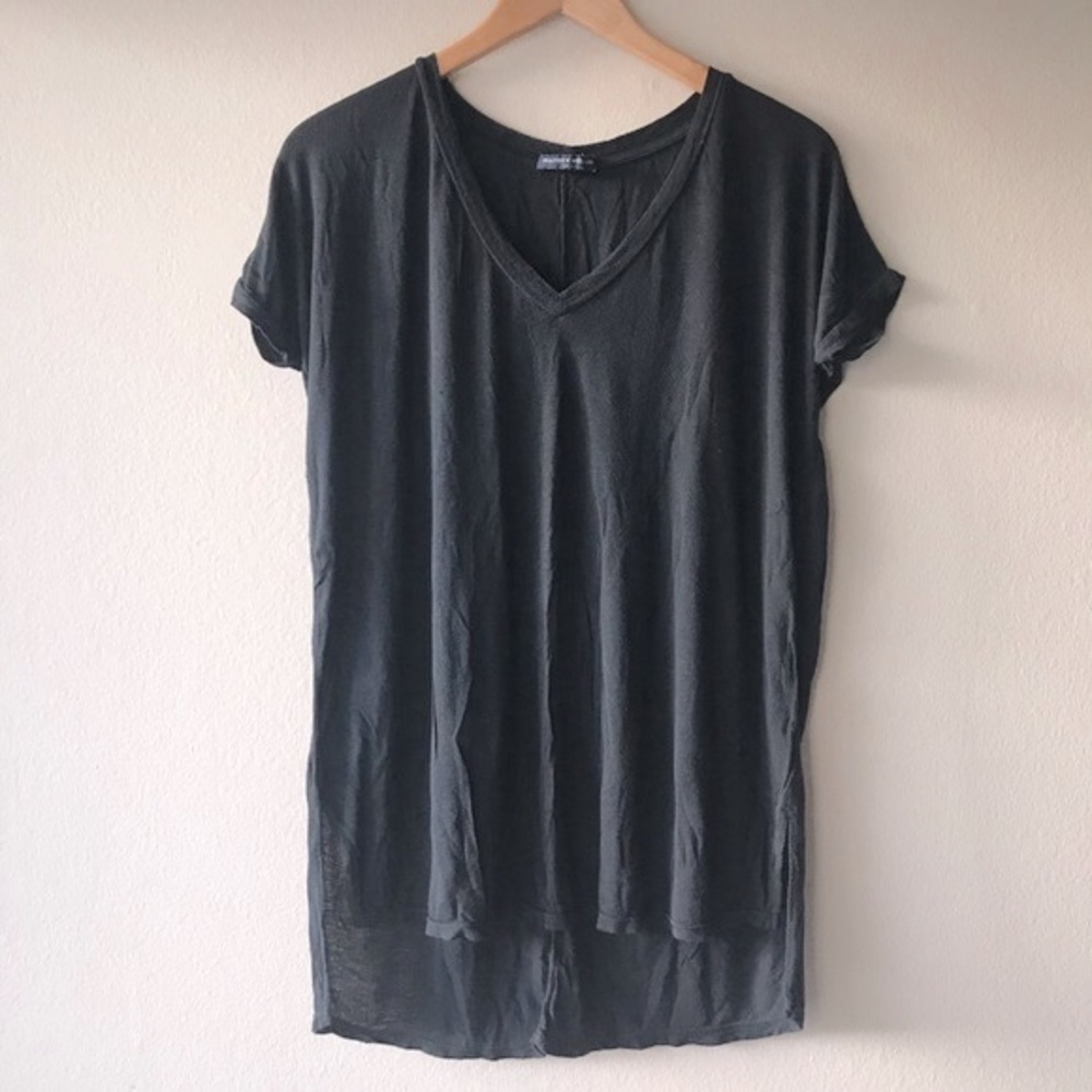Brandy Melville Black V-Neck Top